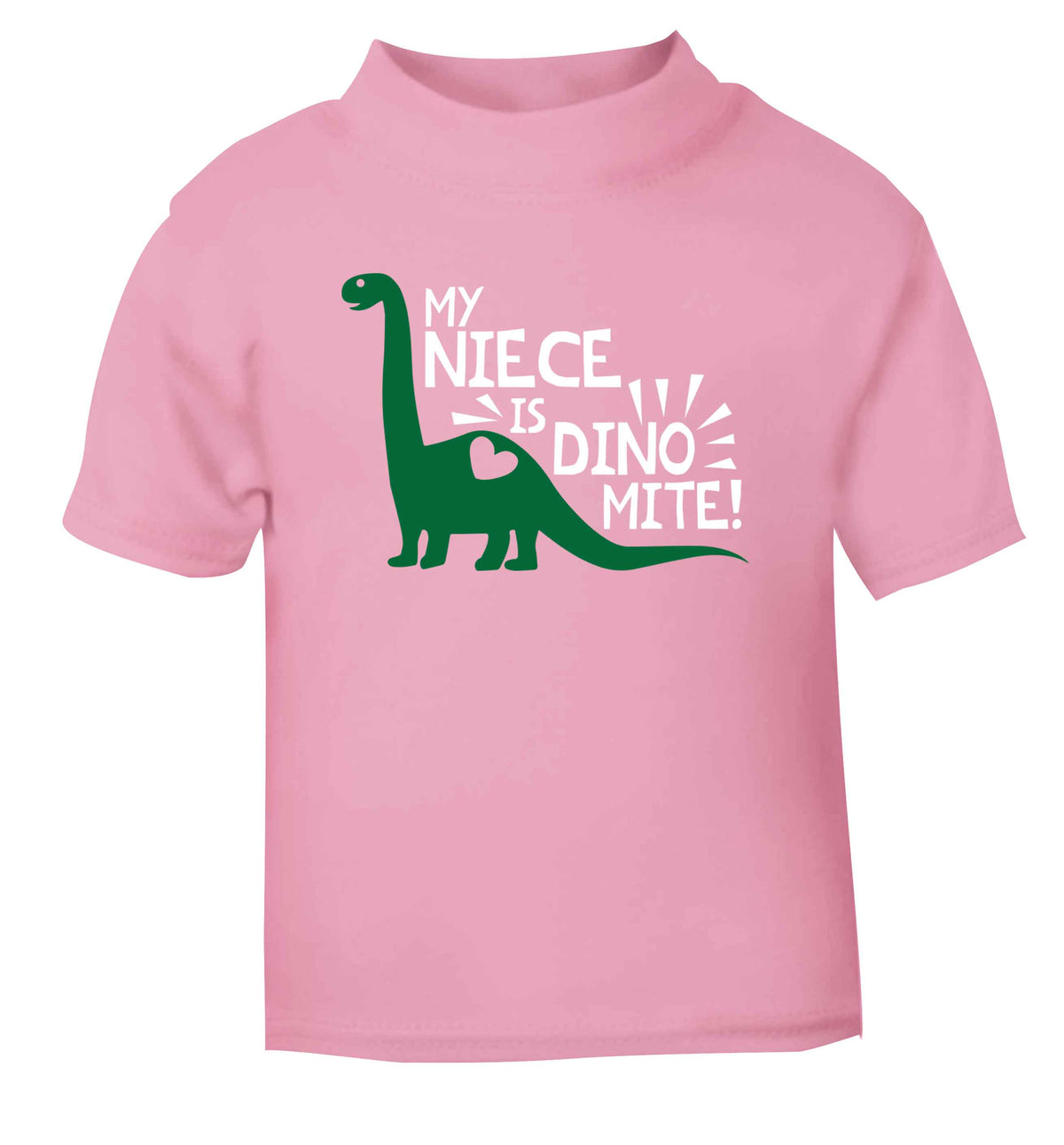 My niece is dinomite! light pink Baby Toddler Tshirt 2 Years