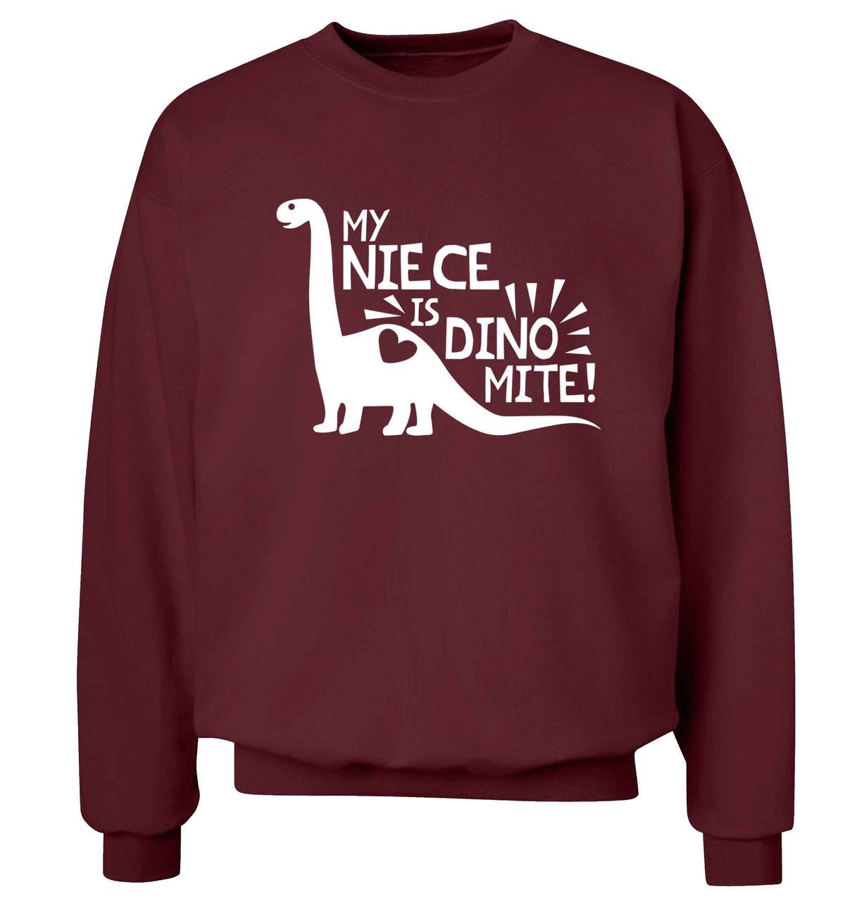 My niece is dinomite! Adult's unisex maroon Sweater 2XL