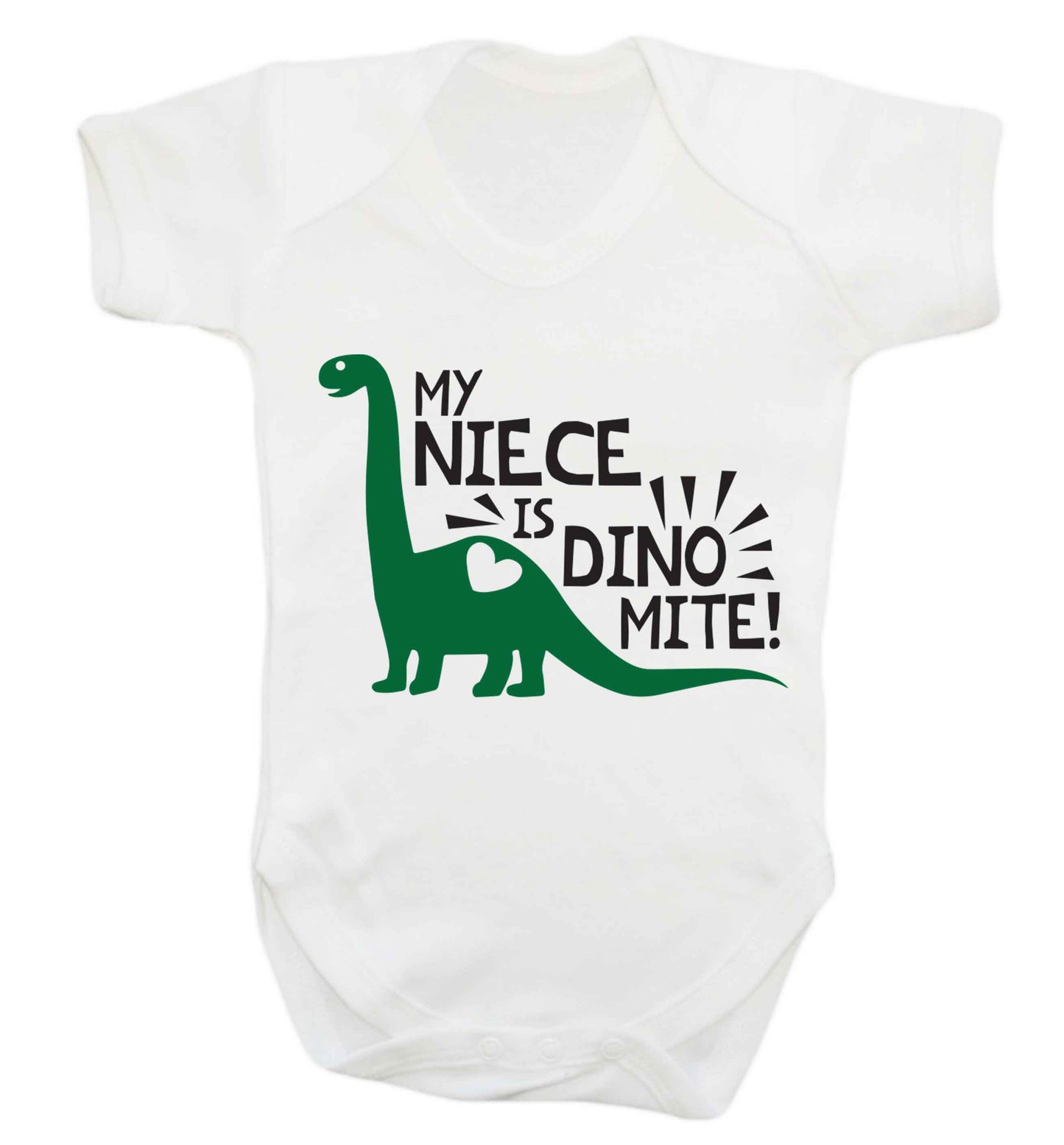 My niece is dinomite! Baby Vest white 18-24 months
