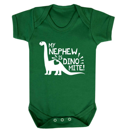 My nephew is dinomite! Baby Vest green 18-24 months