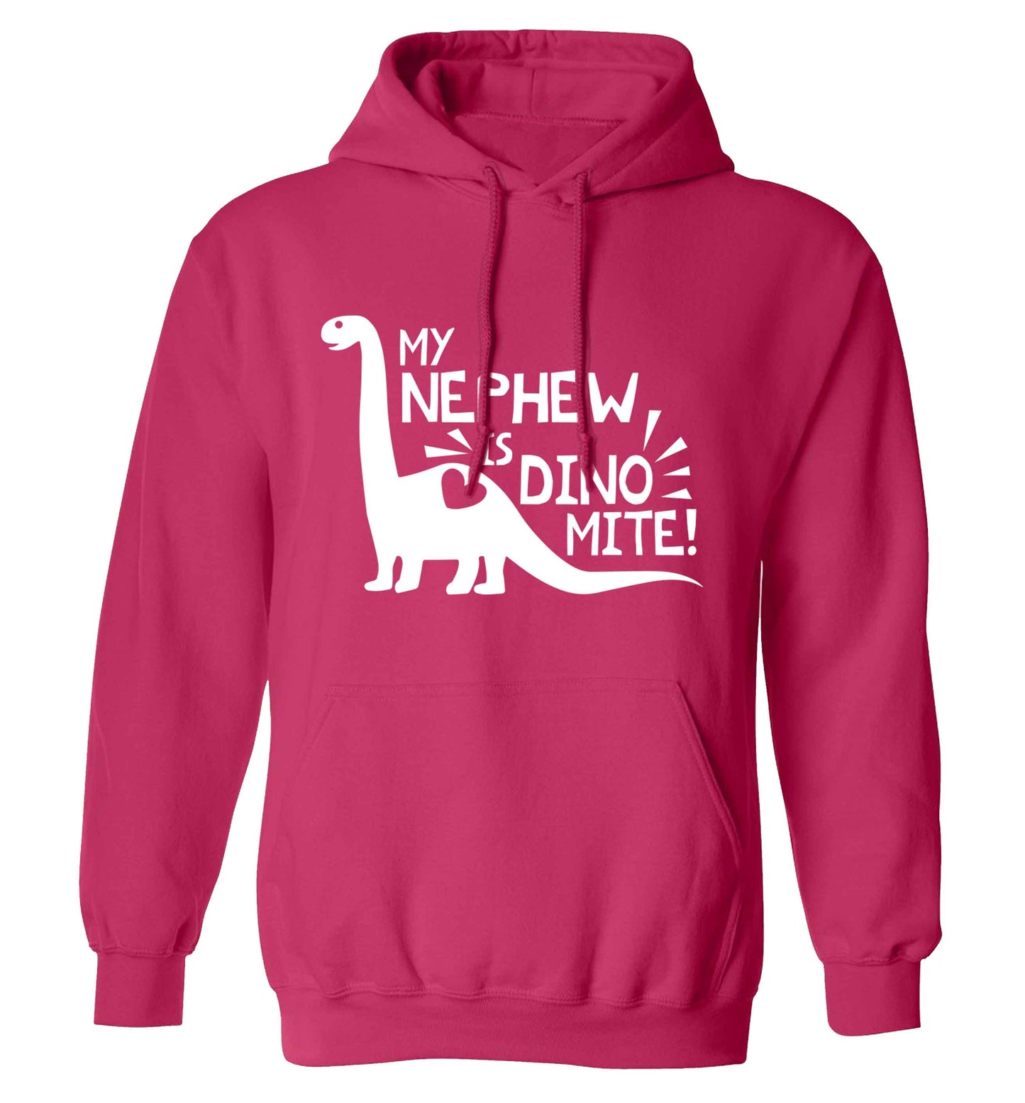 My nephew is dinomite! adults unisex pink hoodie 2XL