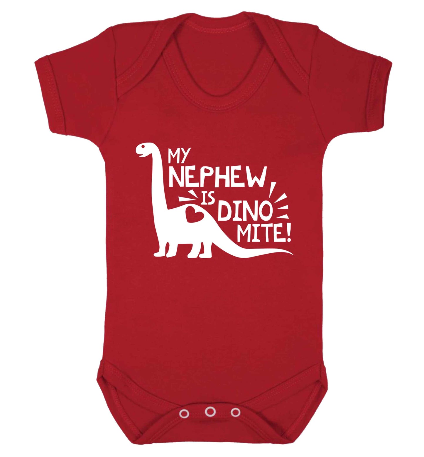 My nephew is dinomite! Baby Vest red 18-24 months