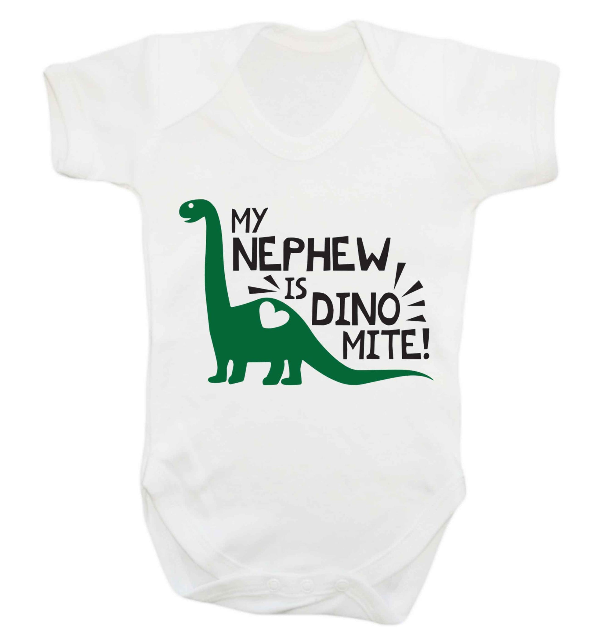 My nephew is dinomite! Baby Vest white 18-24 months