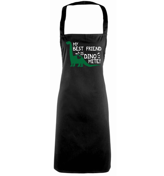 My cousin is dinomite! black apron