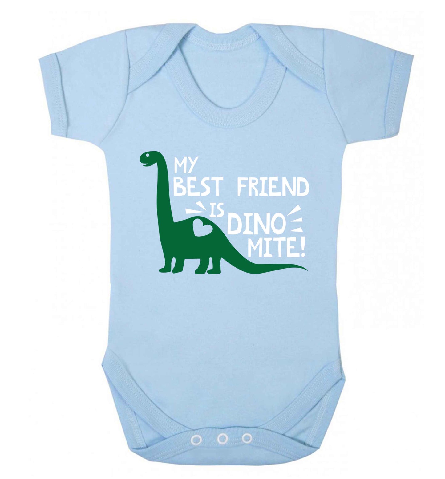 My cousin is dinomite! Baby Vest pale blue 18-24 months