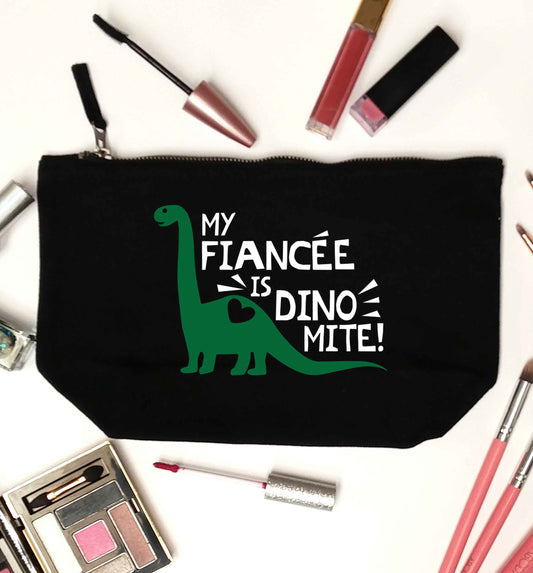 My boyfriend is dinomite! black makeup bag