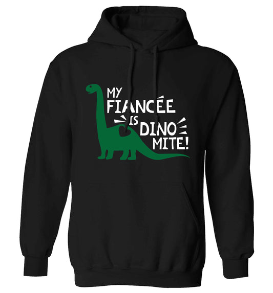 My boyfriend is dinomite! adults unisex black hoodie 2XL