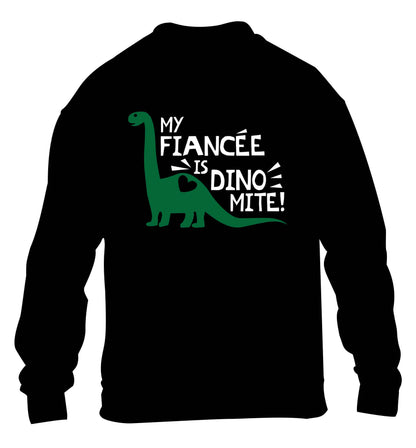 My boyfriend is dinomite! children's black sweater 12-13 Years