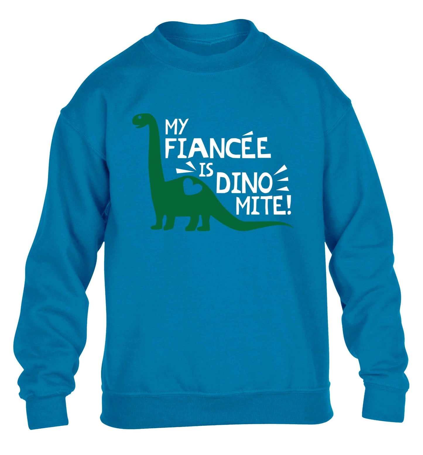 My boyfriend is dinomite! children's blue sweater 12-13 Years