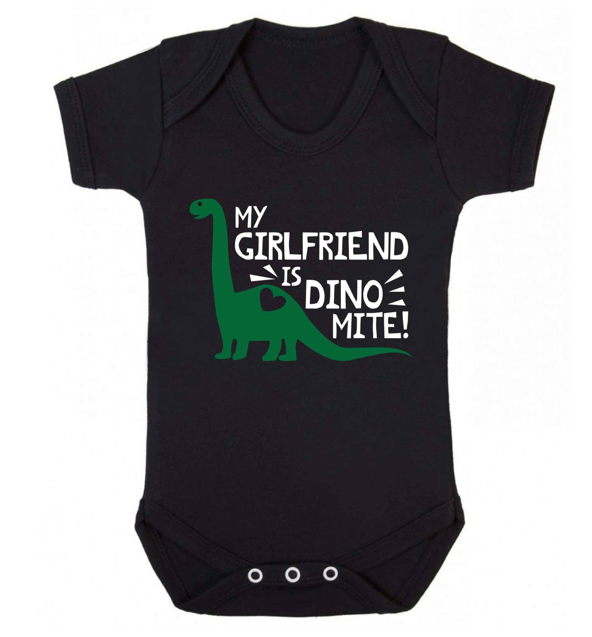 My girlfriend is dinomite! Baby Vest black 18-24 months