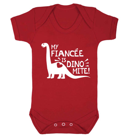 My fiancee is dinomite! Baby Vest red 18-24 months