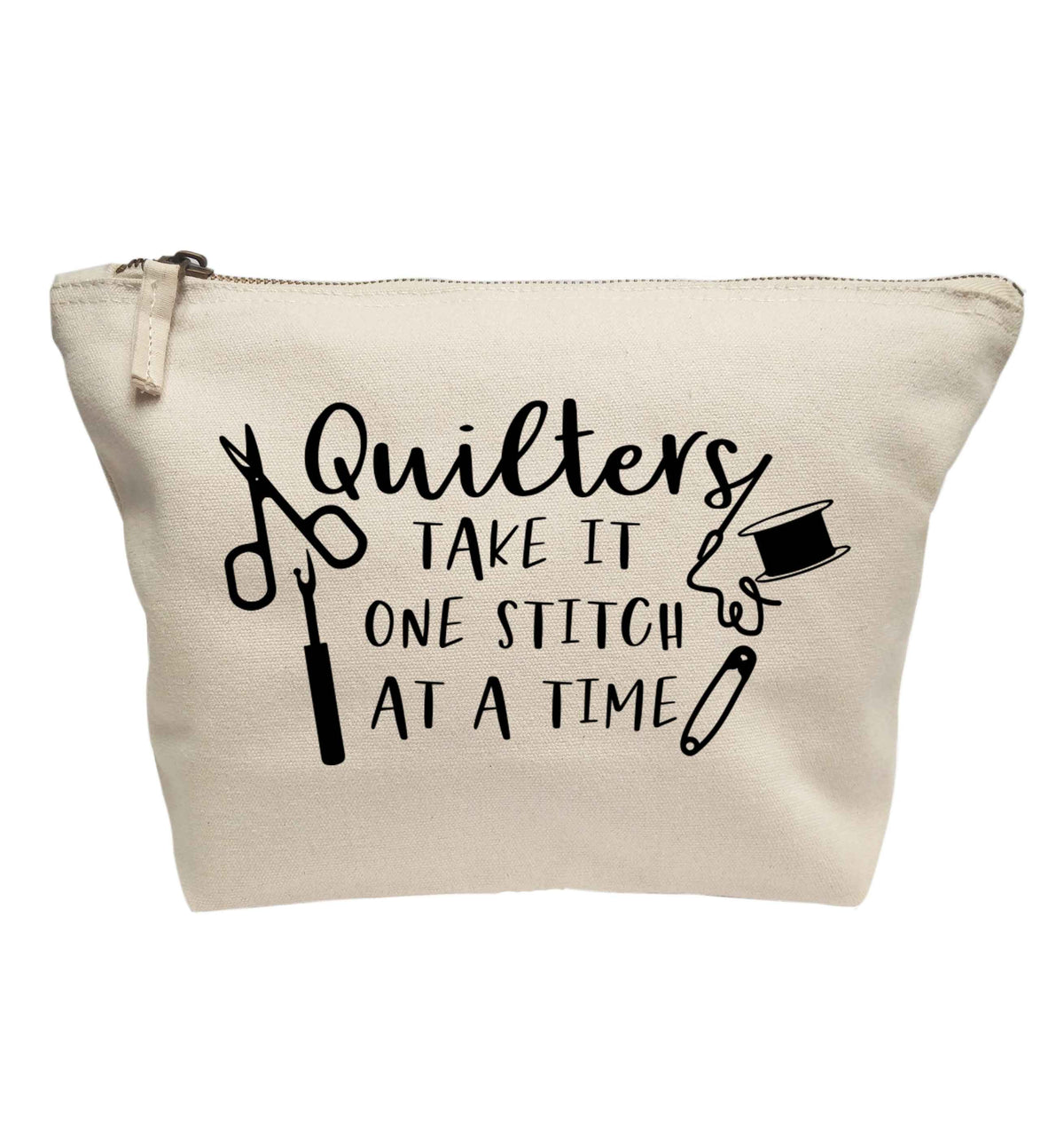 Quilters take it one stitch at a time  | makeup / wash bag