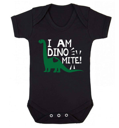 I am dinomite! Baby Vest black 18-24 months