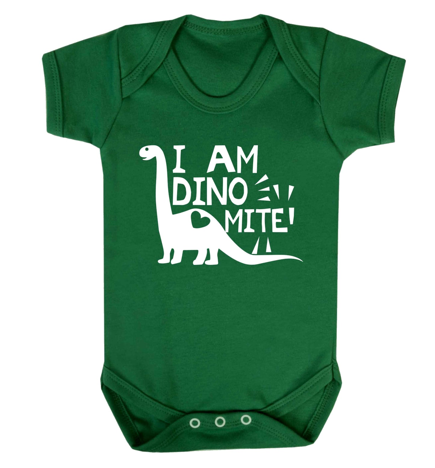 I am dinomite! Baby Vest green 18-24 months