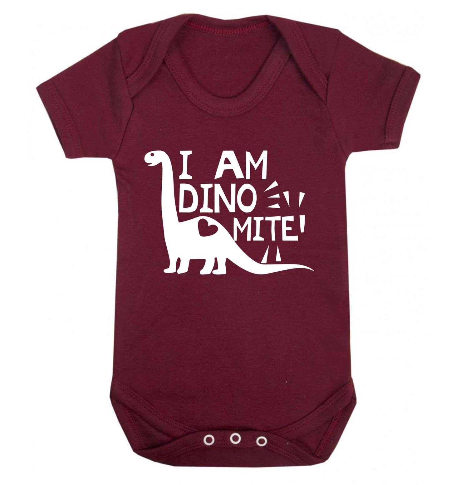 I am dinomite! Baby Vest maroon 18-24 months
