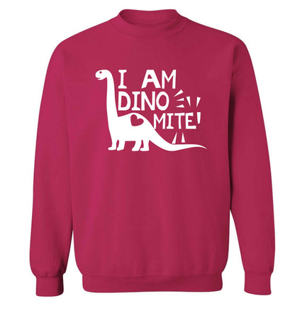 I am dinomite! Adult's unisex pink Sweater 2XL