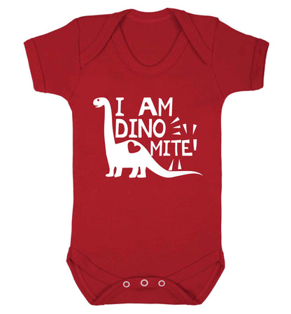 I am dinomite! Baby Vest red 18-24 months
