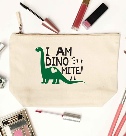 I am dinomite! natural makeup bag