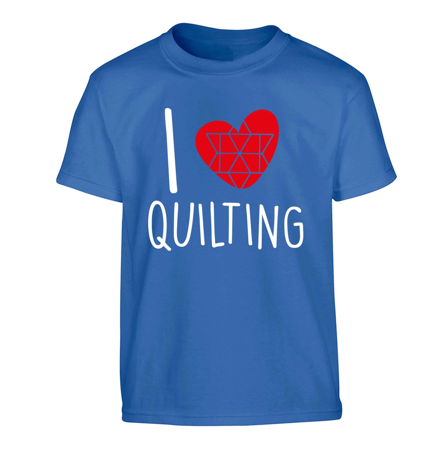 I love quilting Children's blue Tshirt 12-13 Years
