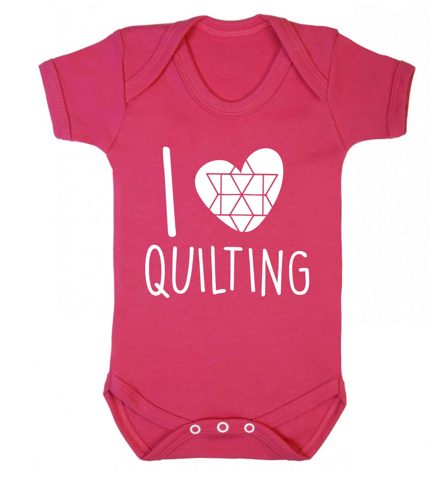 I love quilting Baby Vest dark pink 18-24 months
