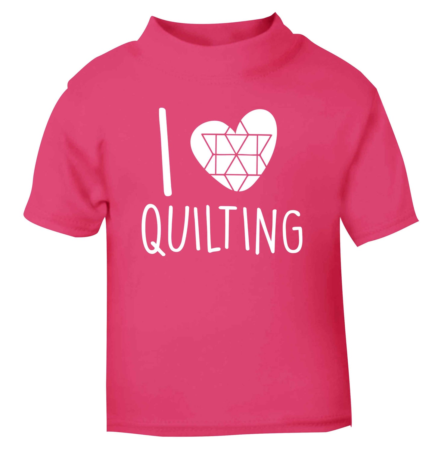 I love quilting pink Baby Toddler Tshirt 2 Years