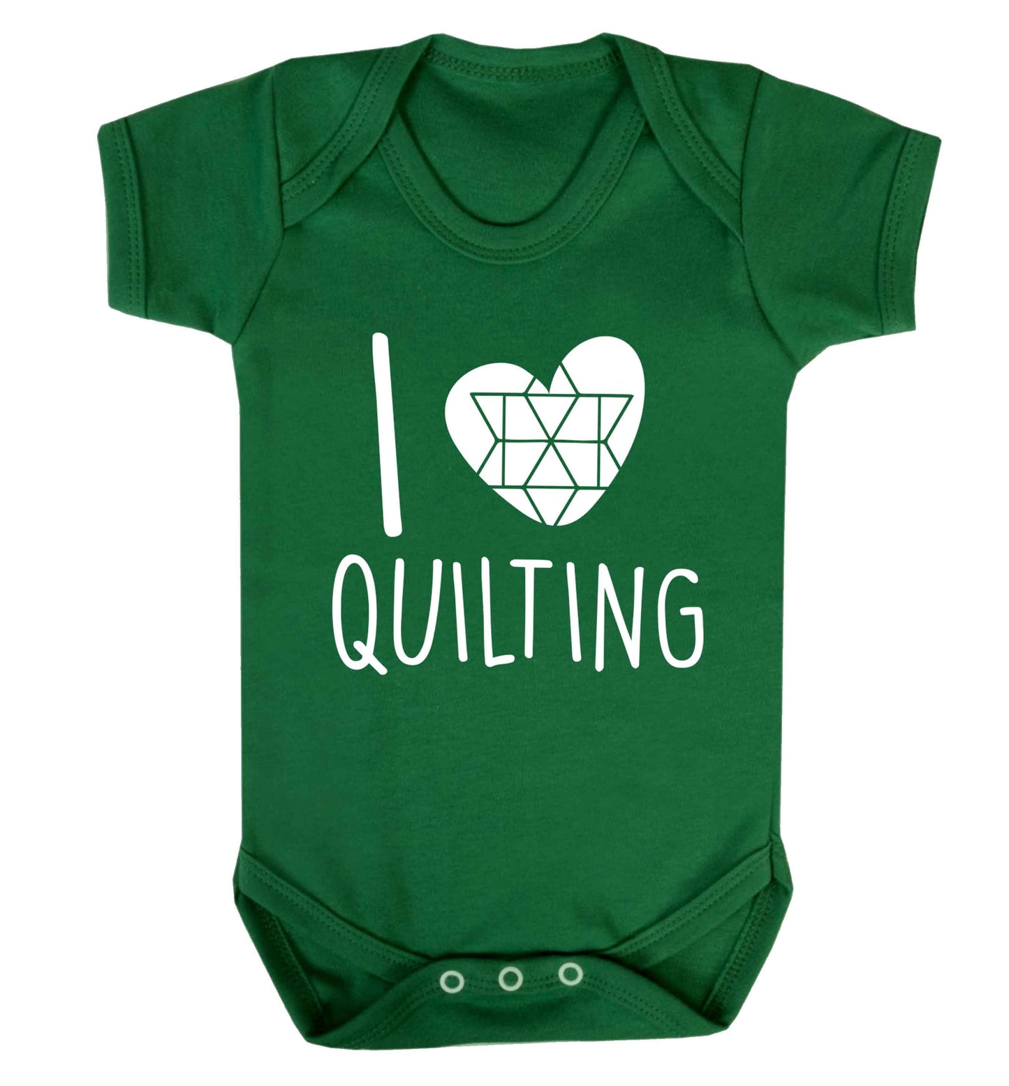 I love quilting Baby Vest green 18-24 months