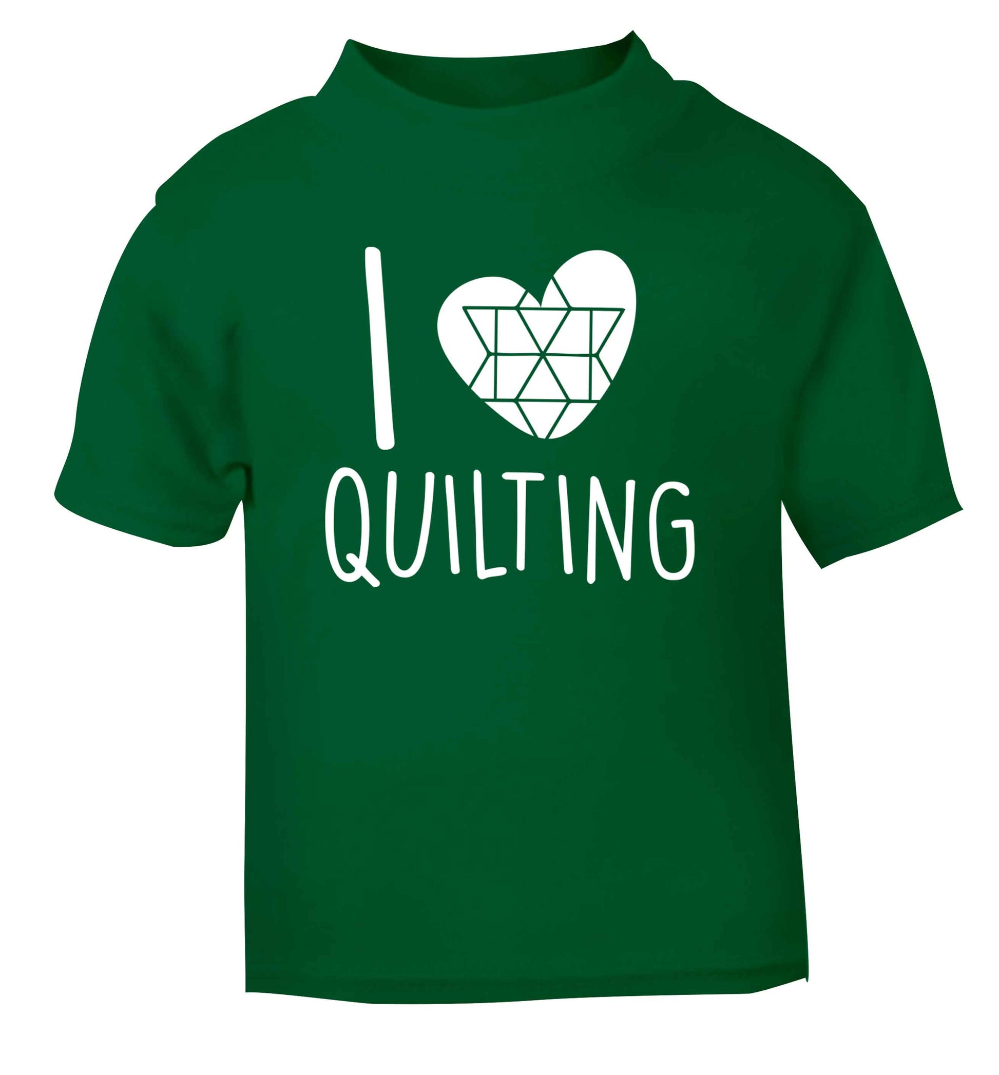 I love quilting green Baby Toddler Tshirt 2 Years