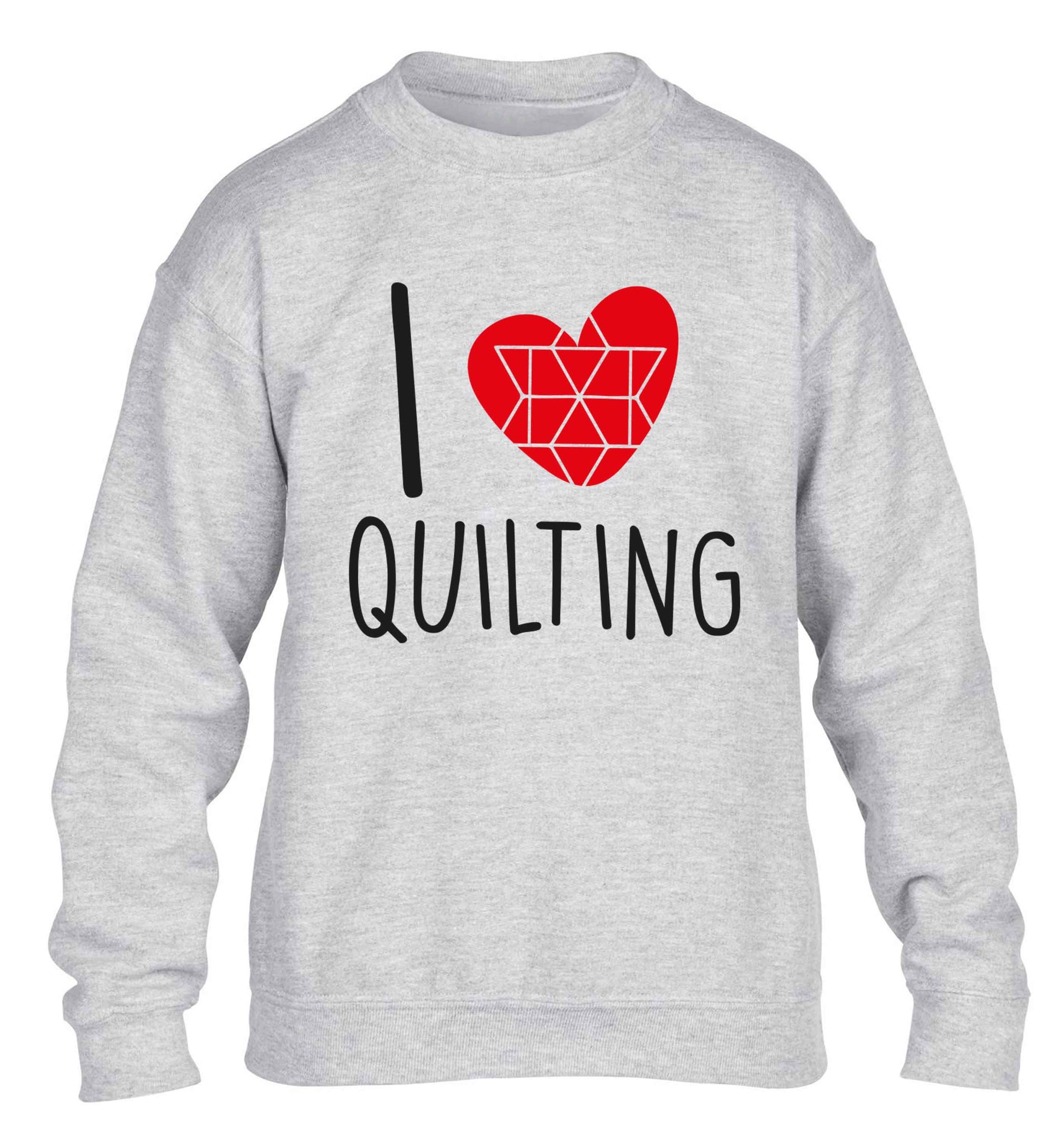 I love quilting children's grey sweater 12-13 Years