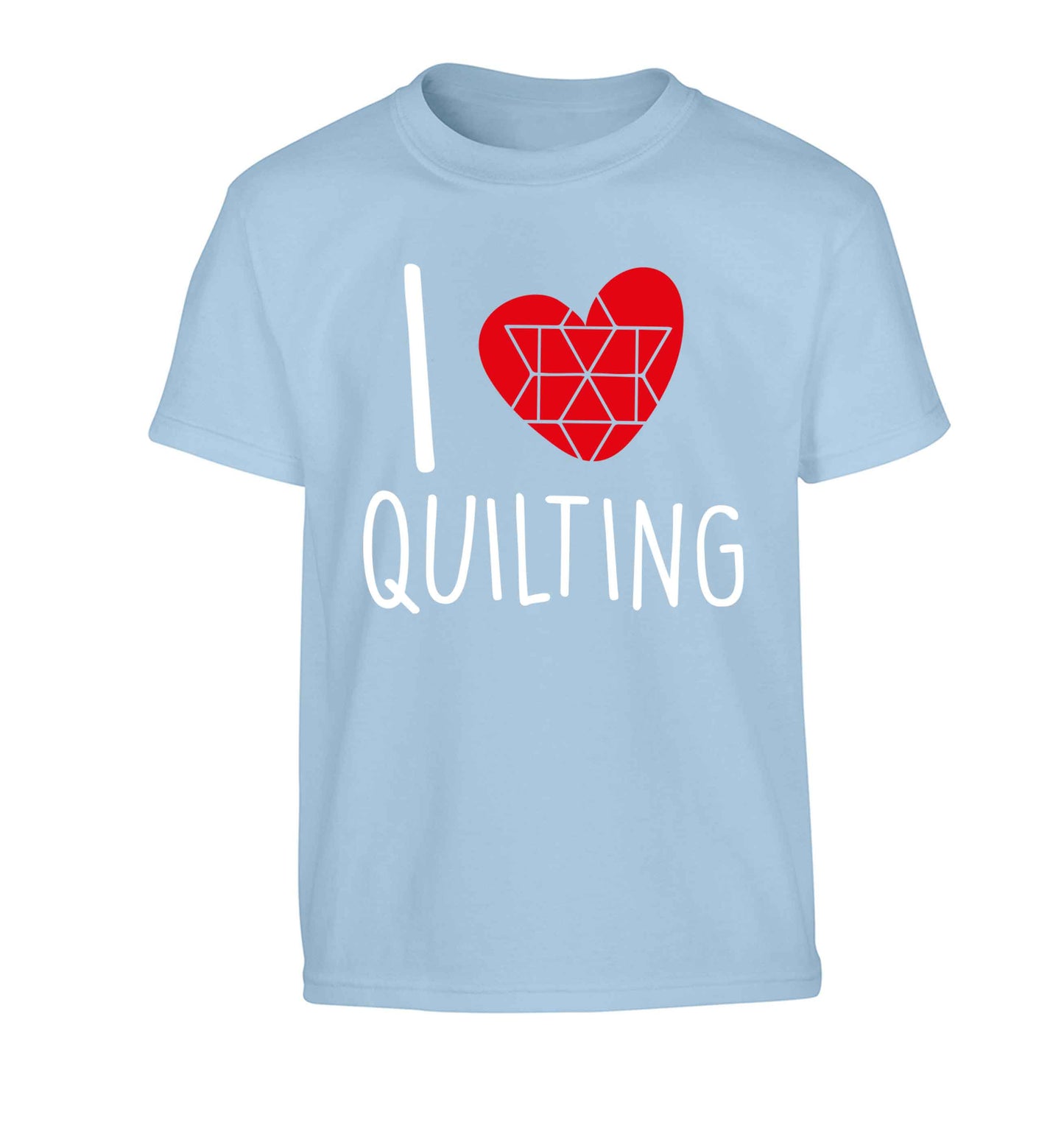 I love quilting Children's light blue Tshirt 12-13 Years