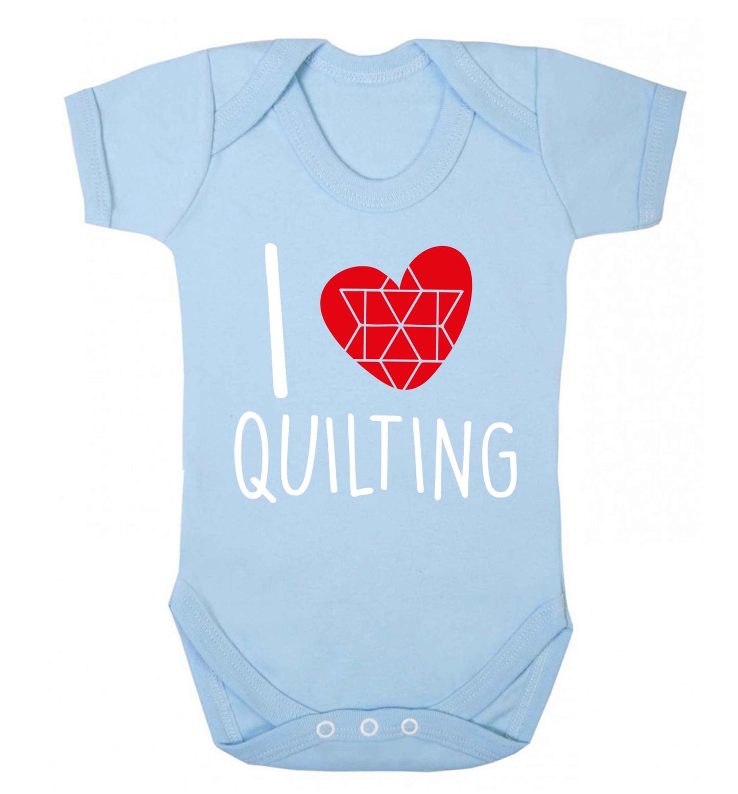 I love quilting Baby Vest pale blue 18-24 months