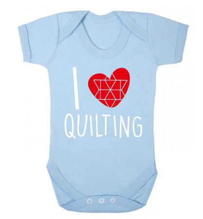 I love quilting Baby Vest pale blue 18-24 months