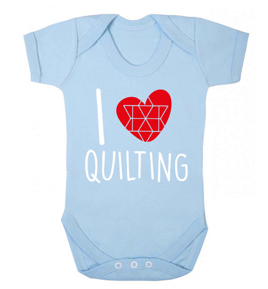 I love quilting Baby Vest pale blue 18-24 months