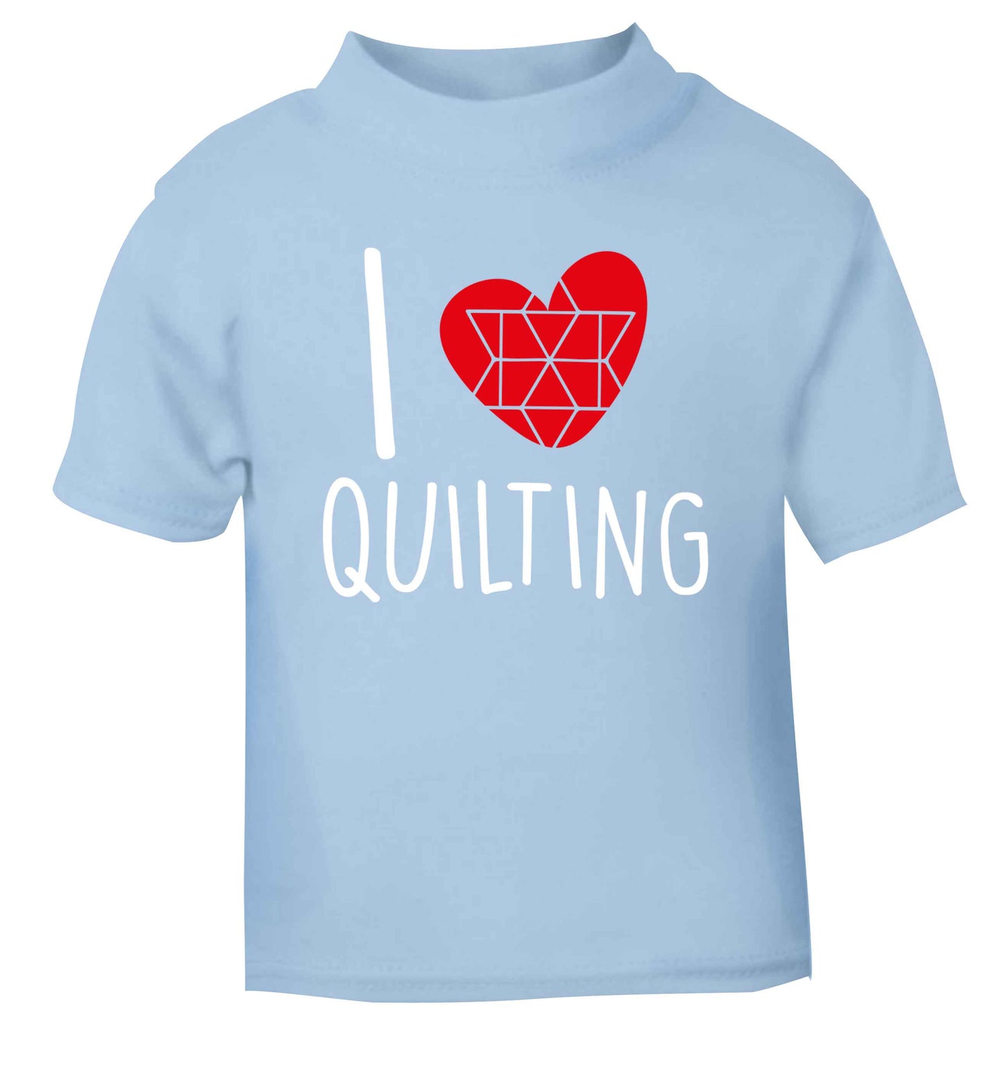 I love quilting light blue Baby Toddler Tshirt 2 Years