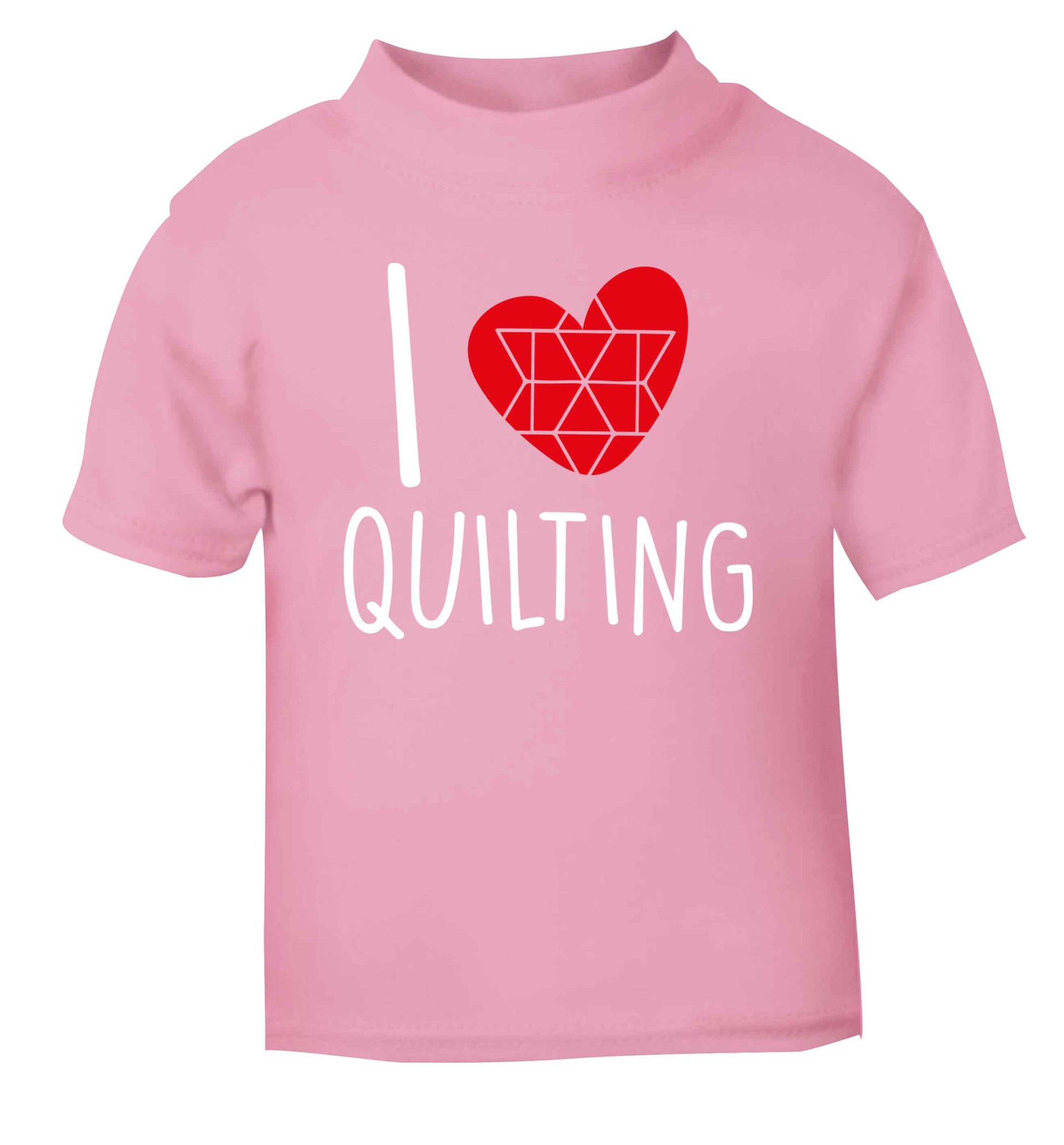I love quilting light pink Baby Toddler Tshirt 2 Years