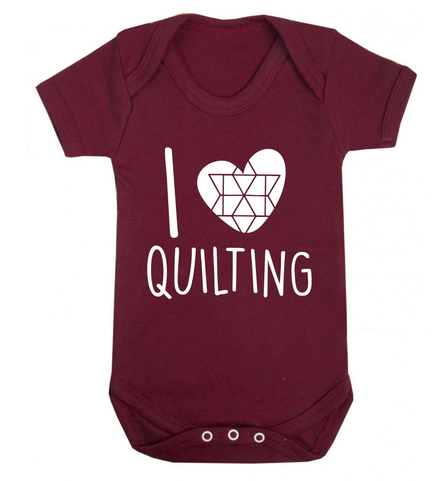 I love quilting Baby Vest maroon 18-24 months