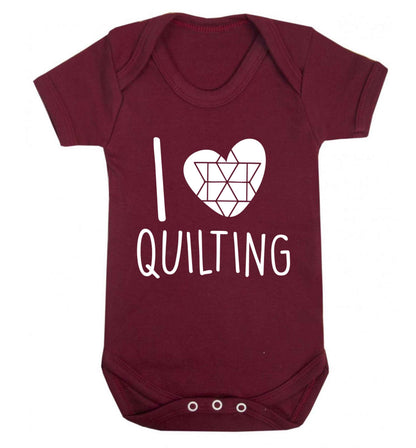 I love quilting Baby Vest maroon 18-24 months