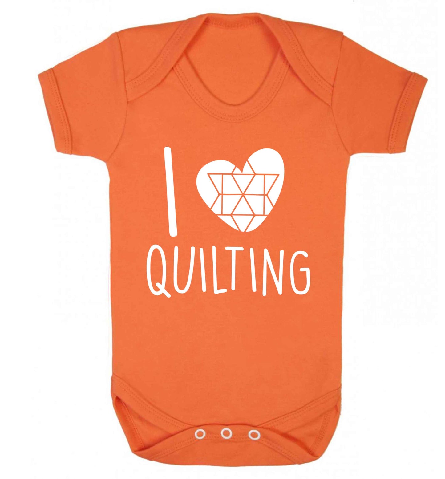 I love quilting Baby Vest orange 18-24 months