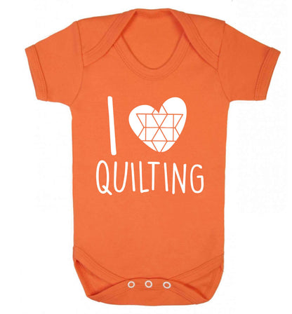 I love quilting Baby Vest orange 18-24 months