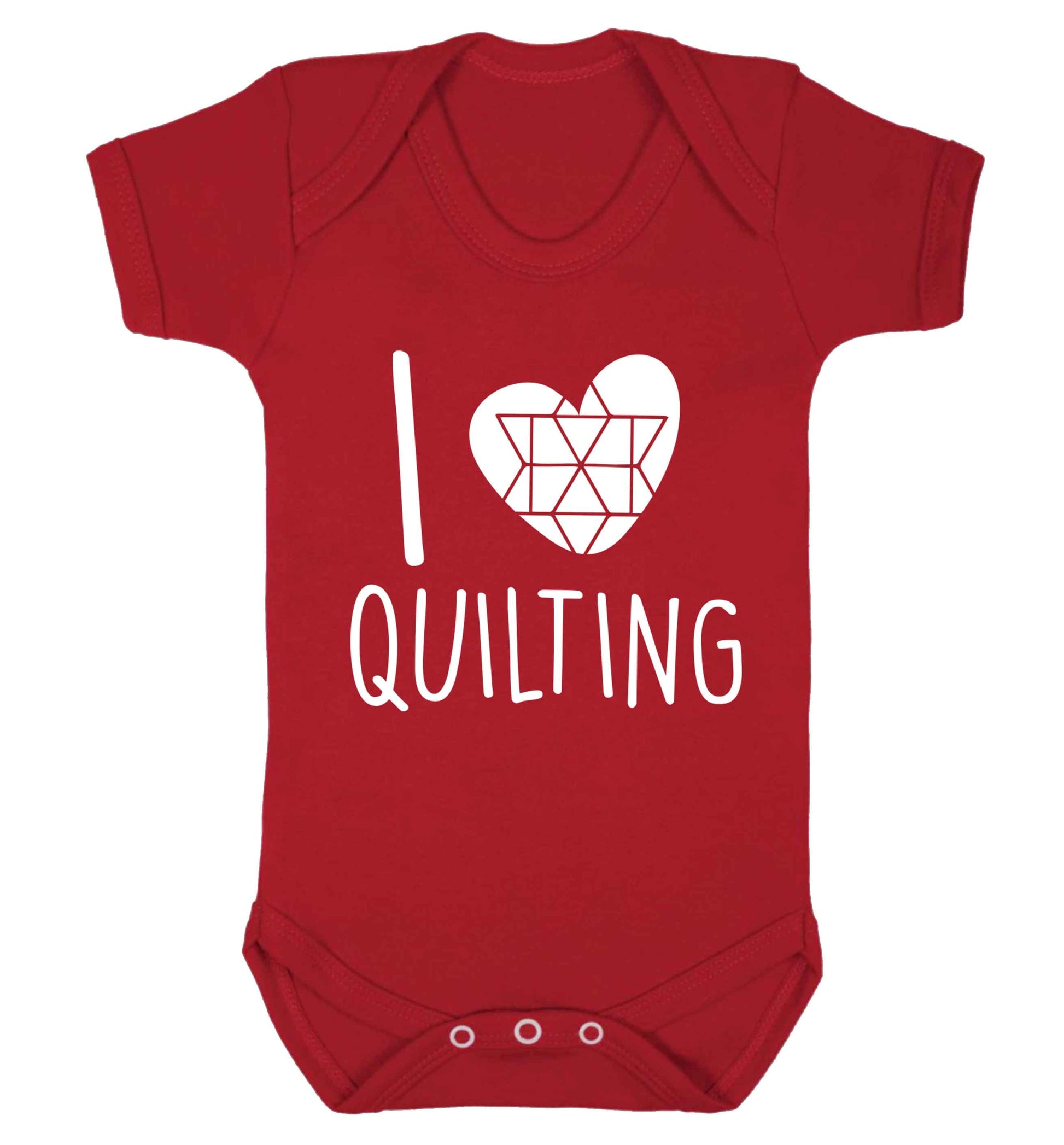 I love quilting Baby Vest red 18-24 months