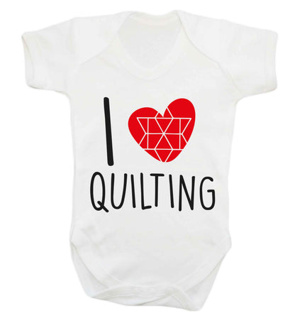 I love quilting Baby Vest white 18-24 months