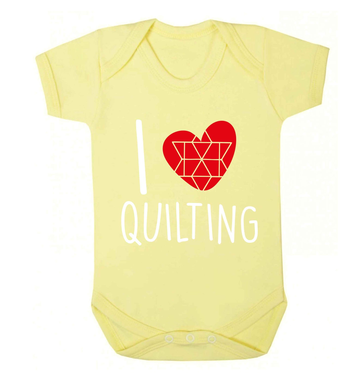 I love quilting Baby Vest pale yellow 18-24 months