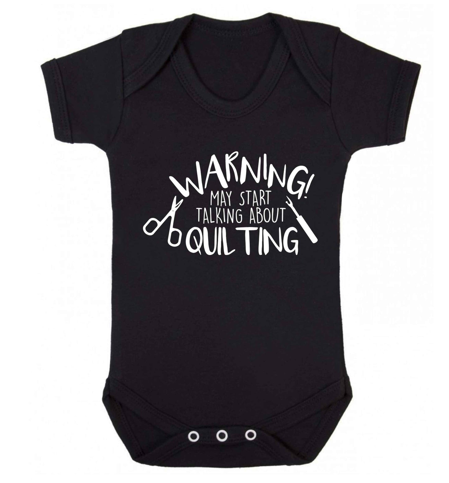 I quilt what's your superpower? Baby Vest black 18-24 months