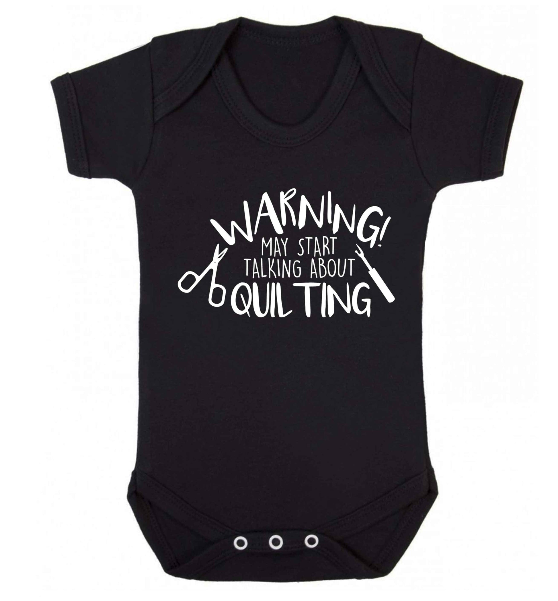I quilt what's your superpower? Baby Vest black 18-24 months
