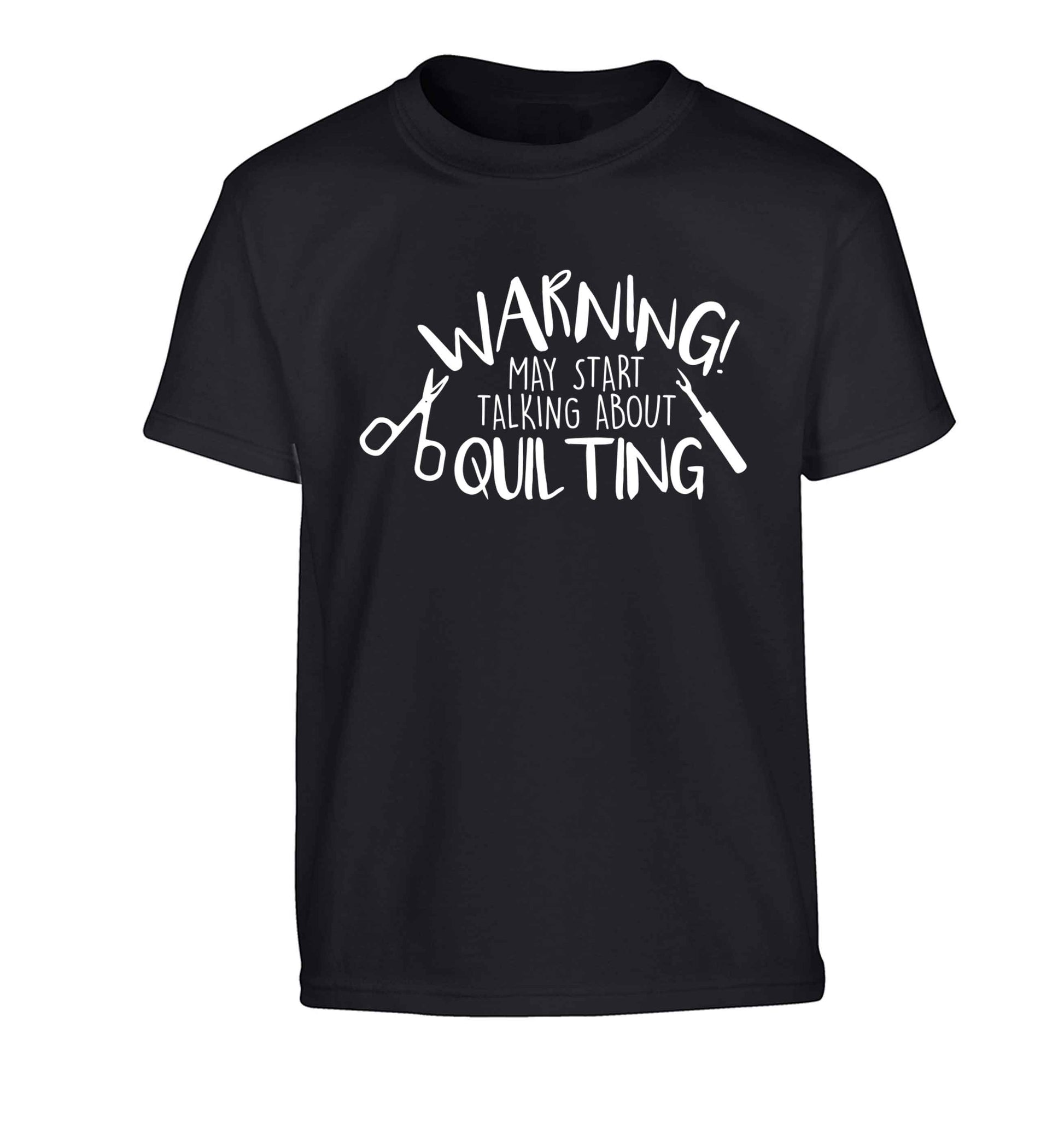 I quilt what's your superpower? Children's black Tshirt 12-13 Years