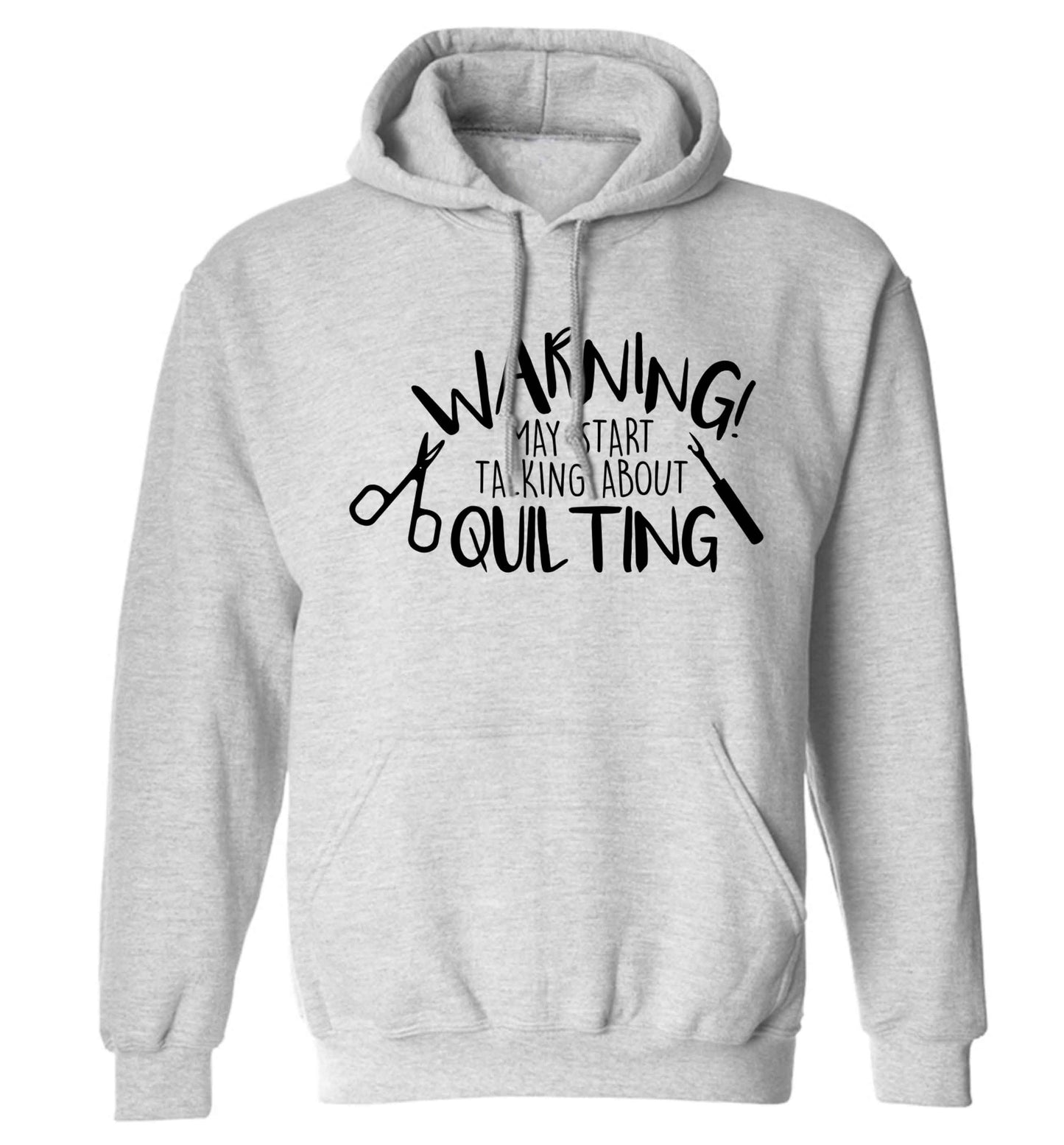 I quilt what's your superpower? adults unisex grey hoodie 2XL