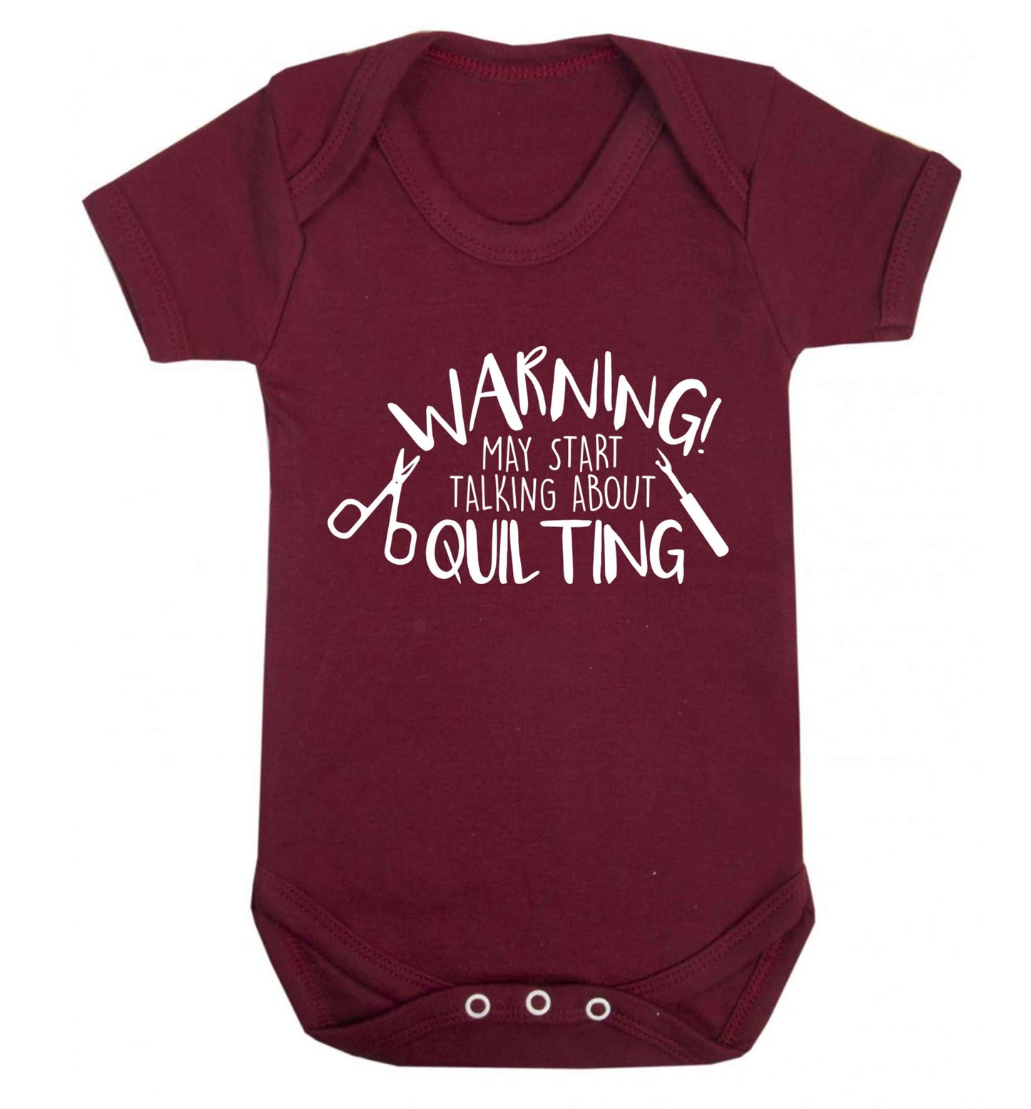 I quilt what's your superpower? Baby Vest maroon 18-24 months
