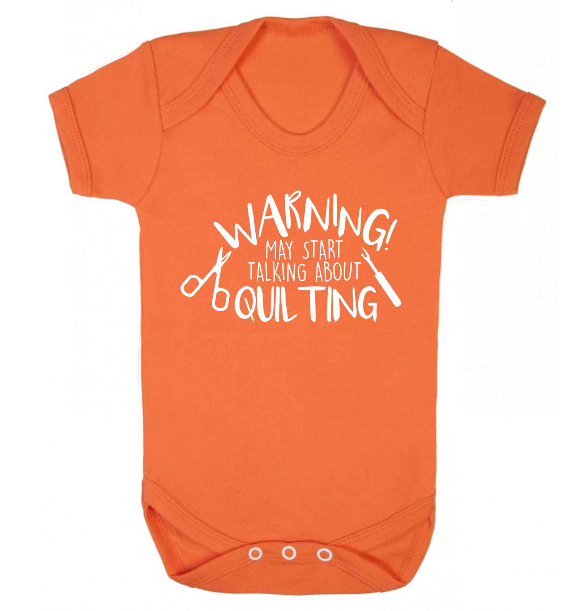 I quilt what's your superpower? Baby Vest orange 18-24 months