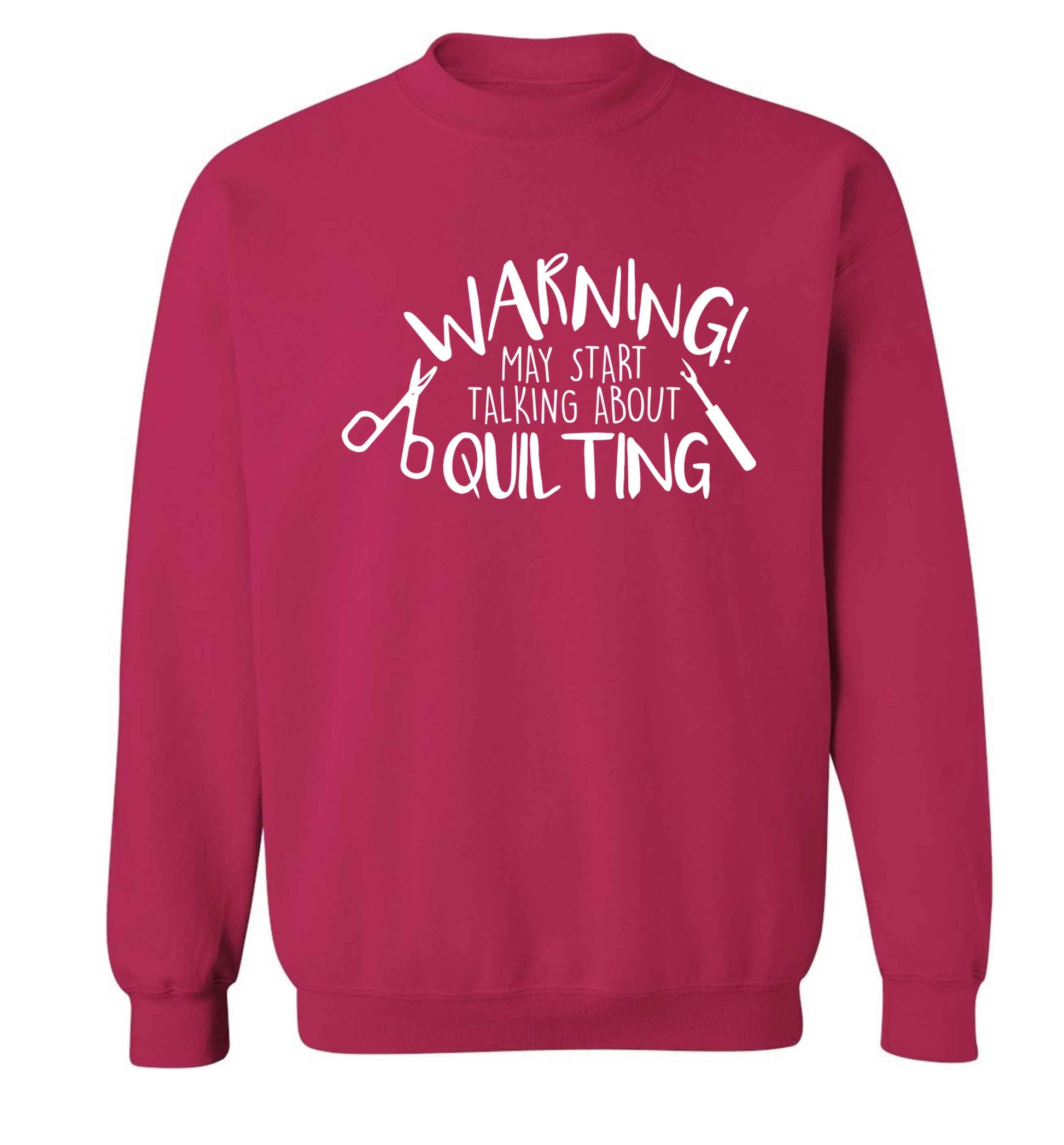 I quilt what's your superpower? Adult's unisex pink Sweater 2XL