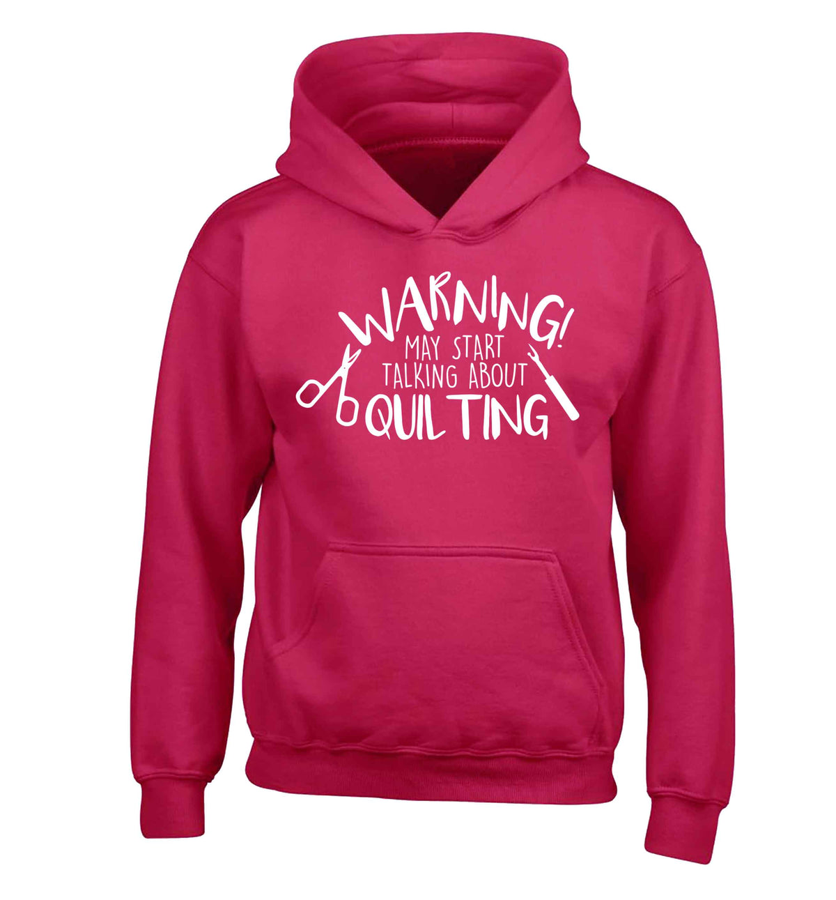 Warning may start talking about quilting children's pink hoodie 12-13 Years
