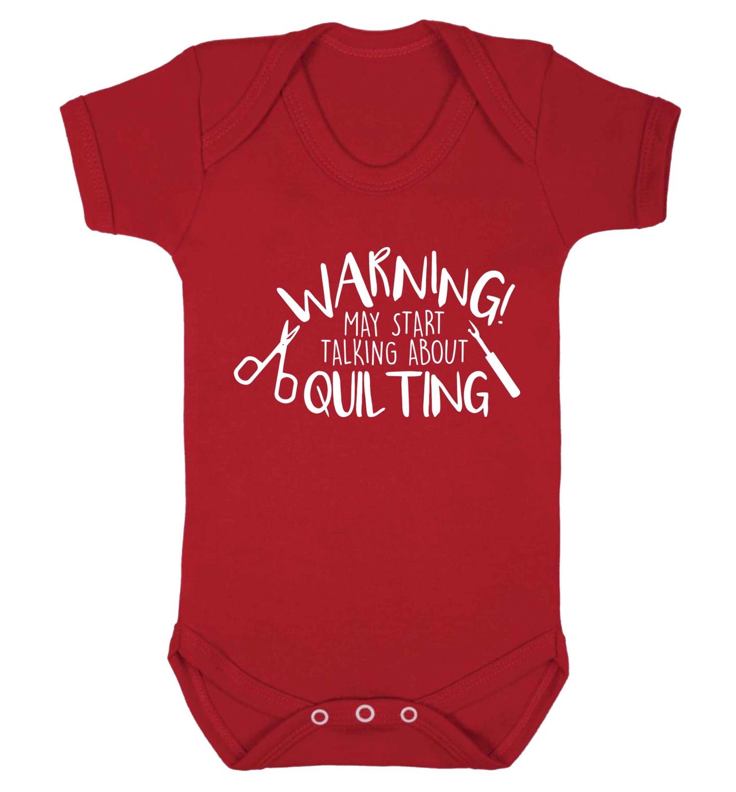 I quilt what's your superpower? Baby Vest red 18-24 months